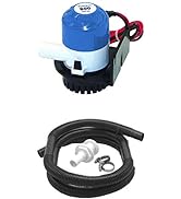 Shoreline Marine Bilge Pump 800 GPH with Shoreline Marine Plumbing Kit 3/4" X 5' Hose