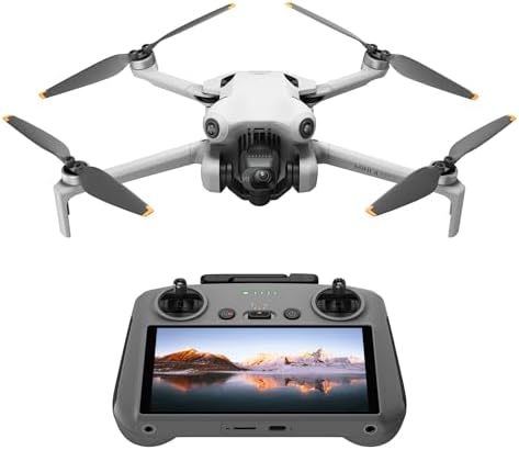 DJI Mini 4 Pro (DJI RC 2), Folding Mini-Drone with 4K HDR Video Camera for Adults, Under 0.549 lbs/249 g, 34 Mins Flight Time, 20 km Max Video Transmission Distance, Omnidirectional Vision Sensing