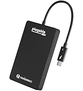 Plugable 1TB Thunderbolt 3 External SSD NVMe Drive (Up to 2400MBs/1800MBs R/W)