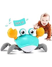 Baby Toys Infant Crawling Crab: Tummy Time Toy Gifts 3 4 5 6 7 8 9 10 11 12 Babies Boy Girl 3-6 6-12 Learning Crawl 9-12 12-18 Walking Toddler 36 Months Old Music Development Interactive Birthday Gift