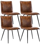 DUHOME PU Leather Dining Chairs Kitchen Chairs Set of 4 Side Chair for Dining Room Living Room Ye...