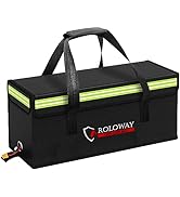 ROLOWAY Lipo Battery Bag Fireproof Bag (20 x 5 x 7.5 inch), Large Lipo Bag Fireproof Ebike Batter...