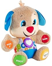 Fisher-Price Laugh &amp; Learn Smart Stages Puppy, infant plush toy with music, lights and learning content for baby to toddler