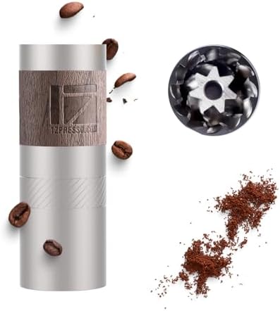 1Zpresso Q Manual Coffee Grinder, Mini Slim Travel Sized, Stainless Steel Conical Burr, Numerical Adjustable Setting for Pour Over French Press Cold Brew