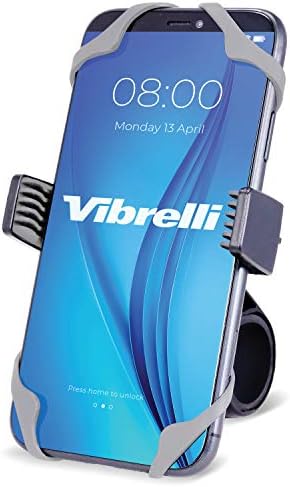 Vibrelli Motorcycle & Bike Phone Mount | Handlebar Phone Holder for Bikes, Bicycles, Scooter, ATV | Fits: iPhone 11, XR, X, XS, 8, 8 Plus, 7, 7 Plus, 6, 6 Plus | Galaxy S10, S9, S8