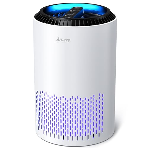 AROEVE Air Purifiers for Home, Air Purifier Air Cleaner For Smoke Pollen Dander Hair Smell Portable Air Purifier with Sleep M