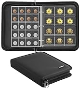 Coin Collection Book for Collector,260 Pockets Fireproof Coin Collection Holder Album,Coin Collec...