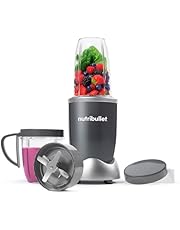 nutribullet Blender 600 Series - Powerful 20,000 RPM Extractor Blends Frozen Fruit, Nuts &amp; Ice - 7 Piece Kit Includes 1x Tall Cup, 1x Short Cup, 1x Handled Ring &amp; 1x Sealable Lid - Ideal for Smoothies