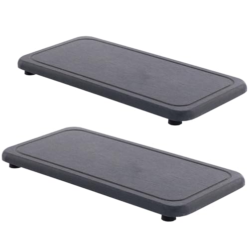 NiuYichee 2 PCS Water Absorbent Diatomite Coasters Rectangle(8.27"x3.94"), Grooved Design, Water Absorbing Stone Used for Han