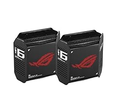 ASUS ROG Rapture GT6 AX10000 Tri-Band WiFi 6 Mesh System – Ideal for gaming, Smart Antenna, Covers up to 5,800 sq ft, Tripl…