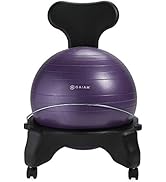 Gaiam Classic Balance Ball Chair – Exercise Stability Yoga Ball Premium Ergonomic Chair for Home ...