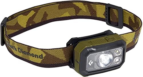 BLACK DIAMOND Storm 400 LED Headlamp (Camouflage) Dimmable and Waterproof Headlamp for Camping, Hiking, Running, with Red Light Headlamp Mode