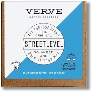 Verve Coffee Roasters Craft Instant Coffee Streetlevel Blend | Medium Roast, Ground, Hand-Roasted | Enjoy Hot or Cold | Up to 6 Servings