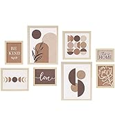 ArtbyHannah 8 Pack Modern Gallery Wall Frame Set, Solid Wood Picture Frames Collage for Wall Deco...