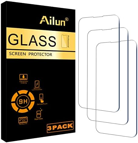 Ailun Glass Screen Protector for iPhone 14 / iPhone 14 Pro [6.1 Inch] Display 3 Pack Tempered Glass, Sensor Protection, Dynamic Island Compatible, Case Friendly