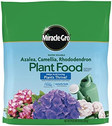 Miracle-Gro Water Soluble Azalea, Camellia, Rhododendron Plant Food - Fertilizer for Acid-Loving Plants & Flowers, 5 lb.