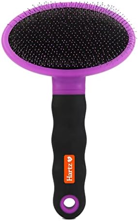 Hartz Groomer's Best Deshedding Slicker Dog Brush, Black/Violet, Dogs