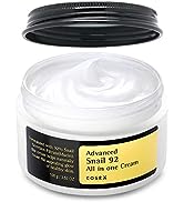 COSRX Snail Mucin 92% Repair Cream 3.52 oz, 100g, Daily Face Gel Moisturizer for Dry Skin, Acne-p...