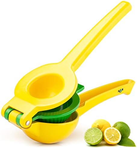 Hydration Nation 2-in-1 Lemon Squeezer - Manual Citrus Juicer For Lemons & Limes - Handheld Metal Lemon Juicer Extracts Citrus Juices