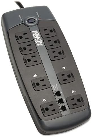 Tripp Lite TLP1008TEL 10-Outlet Surge Protector with Telephone Protection (Without Coaxial Protection)