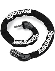 Sportneer Bike Lock, 5-Digit Resettable Combination 3.2 FT Bicycle Chain Cable Locks