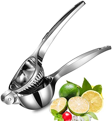 TEZZ Premium Lemon Squeezer, Large Heavy Duty Handhelp Juicer for Lemon, Stainless Steel Hand Press Citrus Juicer, Lime Squeezer Bar Tool, Manual Citrus Press