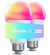 Govee Smart Light Bulbs 1200 Lumens, Color Changing Light Bulbs RGBWW Dimmable, Works with Alexa ...