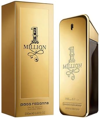 Paco Rabanne 1 Million Fragrance For Men - Fresh And Spicy Notes Of Amber, Leather Tangerine Adds A Touch Irresistible Seduction Ideal With Rebellious Charm Edt Spray 6.8 Oz