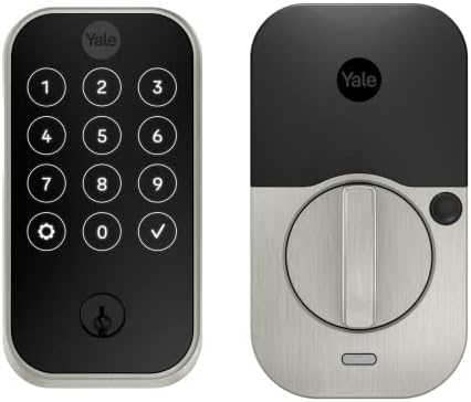 Yale Assure Lock 2 Deadbolt, Satin Nickel Electronic Touchscreen Entry Door Lock with Z-Wave and Back-Up Key, YRD420-ZW2-619