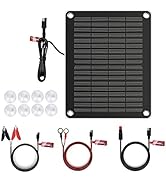 Renogy 5 Watts Portable Solar Battery Charger Maintainer, Backup for Car Boat Marine Motorcycles ...