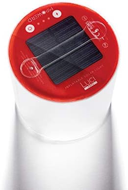 MPOWERD Luci EMRG: Solar Inflatable All-in-One Emergency Light and Flashlight, S.O.S & Steady Red Modes, Lasts 7 Hours, No Batteries Neede, Waterproof, Collapsable, Lightweight, Durable, 4 x 4"