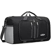 G4Free 40L 65L Foldable Duffel Bag Water Resistant Carry On Tote Bag Lightweight Packable Duffel ...