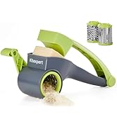 KITEXPERT Cheese Grater with Handle, Parmesan Cheese Grater, Handheld Rotary Cheese Grater, Olive...