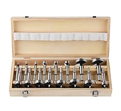 Vearter 16PCS Forstner Drill Bit Set, 6-54mm High Carbon Steel Multi-Tooth Woodworking Tools with Round Shank, Hole Saw Cut…