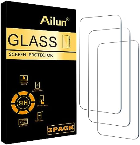 Ailun Glass Screen Protector for iPhone 15 / iPhone 15 Pro [6.1 Inch] Display 3 Pack Tempered Glass, Sensor Protection, Dynamic Island Compatible, Case Friendly
