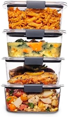 Rubbermaid-4-Piece-Brilliance-Food-Storage-Containers-with-Lids-for-Lunch,-Meal-Prep,-and-Leftovers,-Dishwasher-Safe,-4.7-Cup,-Clear/Grey