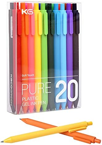 Retractable Gel Pens, 20 Assorted Colors