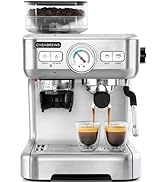 CASABREWS Espresso Machine with Grinder, 20 Bar Semi Automatic Espresso Coffee Maker for Home Bar...