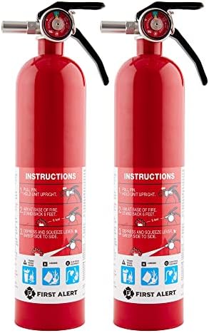 First Alert Home1-2, Standard Home Fire Extinguisher, Red, 2PACK