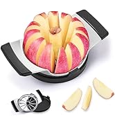 KITEXPERT Apple Slicer with 12 Blades, Heavy Duty Apple Cutter with Removable Base, Stainless Ste...