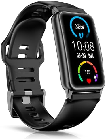 Smart Watch Fitness Tracker with 24/7 Heart Rate, Blood Oxygen Blood Pressure Sleep Monitor 120 Sports Modes Activity Trackers Step Calorie Counter Pedometer IP68 Waterproof - S & L Straps Included