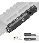 DEFENTAC 1600lm Tactical Flashlight with Momentary Strobe for Rifle, Weapon Light with Built-in P...