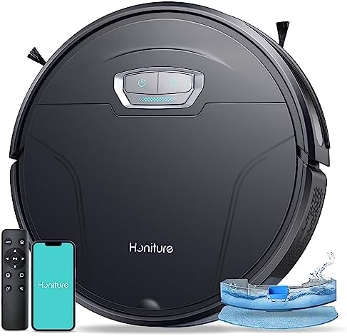 HONITURE Robot Vacuum and Mop, 4500pa, Auto Robotic Vacuum Cleaner, Self-Charging, Ultra Thin Robot for Pet Hair, Smart App Control, Work with Alexa,180 Min Runtime 2 Year Warranty(G20 Pro)