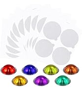 61MM Aluminum Foil Seal Lids Compatible with Nespresso Vertuo Reusable Pods; 100Pcs Coffee Pods C...