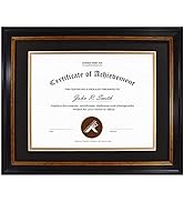 Golden State Art, 11x14 Frame for 8.5x11 Diploma/Certificate, Sawtooth Hangers for Wall Mounting ...