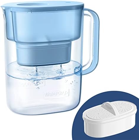 Waterdrop 200-Gallon Long-Life Lucid 10-Cup Large Water Filter Pitcher, NSF Certified, 5X Times Lifetime, Reduces PFOA/PFOS, Chlorine, BPA Free, Blue