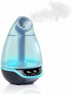 Babymoov Hygro Plus Humidifier for Baby, Ultrasonic Cool Mist Baby Humidifier with Night Light and Automatic H