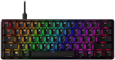 Hyper X, TECLADO MECANICO HYPERX ALLOY ORIGINS 60, Preto com iluminação RGB, HKBO1S-RB-US/G