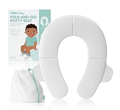 Frida Baby Fold-and-Go Potty Seat | Folding Travel Potty Seat for Boys and Girls, Fits Round & Oval Toilets, Non-Slip Base,…