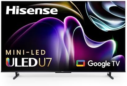 Hisense 85-Inch Class U7 Series Mini-LED ULED 4K UHD Google Smart TV (85U7K) - QLED, Native 144Hz, 1000-Nit, Dolby Vision IQ, Full Array Local Dimming, Game Mode Pro, Alexa Compatibility